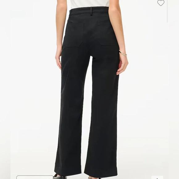 J.Crew Wide Leg Sailor Chino Black Pants Size 4P - Picture 3 of 4
